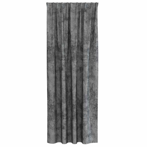 Samtvorhänge 2 Stück mit Ösen Grau 245x140 cm