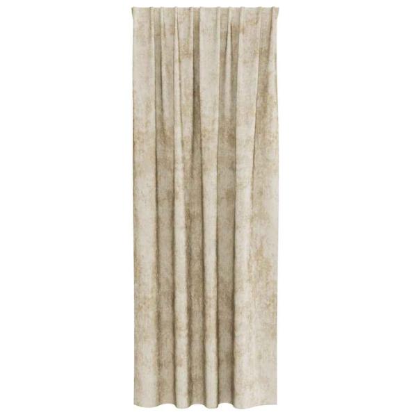 Samtvorhänge 2 Stück mit Ösen Creme 260x140 cm