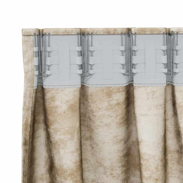 Samtvorhänge 2 Stück mit Ösen Creme 260x140 cm