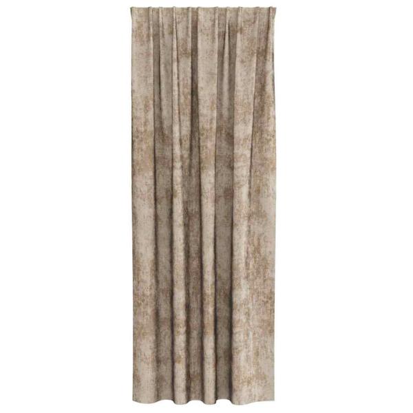 Samtvorhänge 2 Stk mit Ösen Champagner 245x140 cm