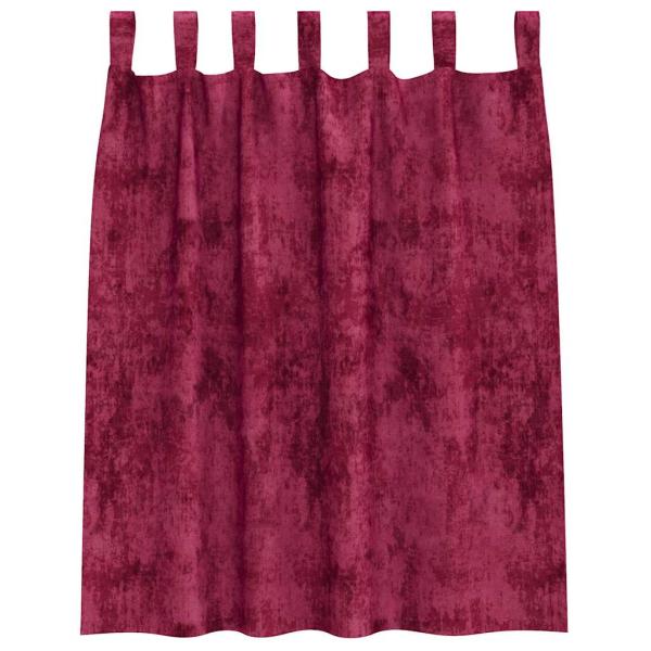 Samtvorhänge Weinrot Polyester 140 x 140 cm Dekorative Intarsien