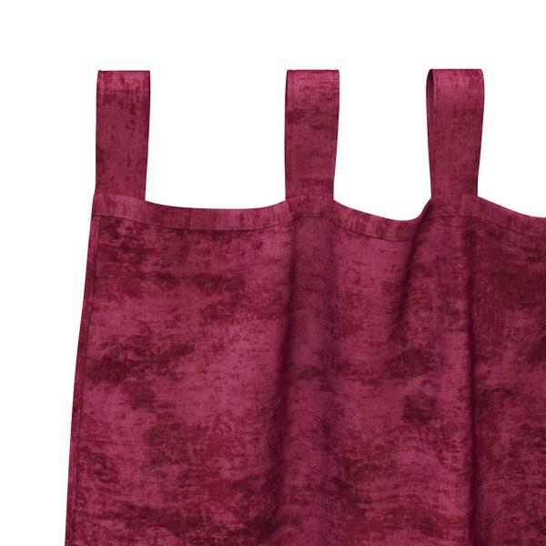 Samtvorhänge Weinrot Polyester 140 x 140 cm Dekorative Intarsien