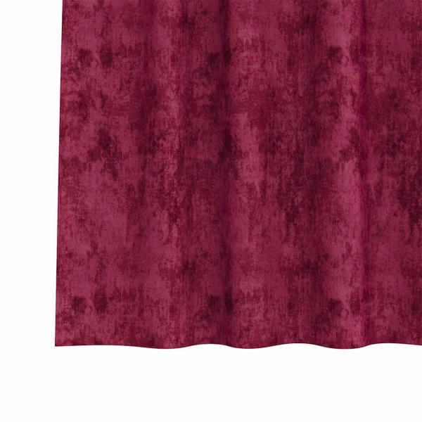 Samtvorhänge Weinrot Polyester 140 x 140 cm Dekorative Intarsien