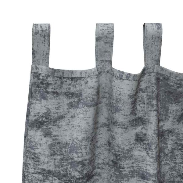 Samtvorhänge 2 Stück mit Ösen Silbergrau 140x140 cm