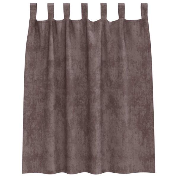 Samtvorhänge 2 Stk mit Ösen Braun 140x140 cm