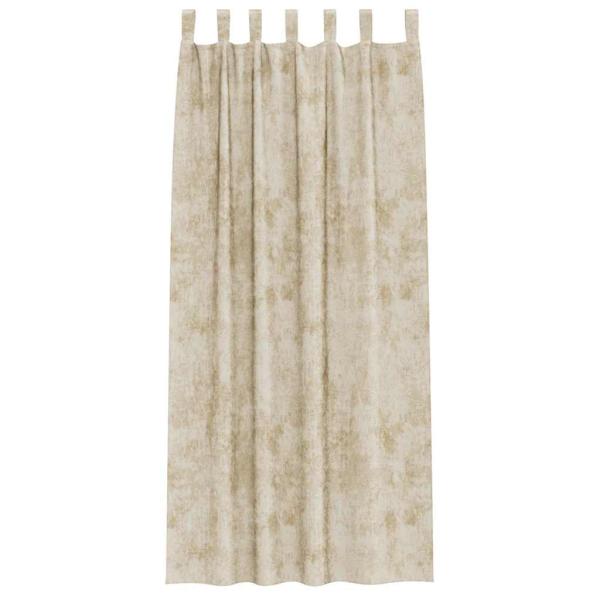 Veloursvorhänge 2 Stück mit Ösen Creme 225x140 cm