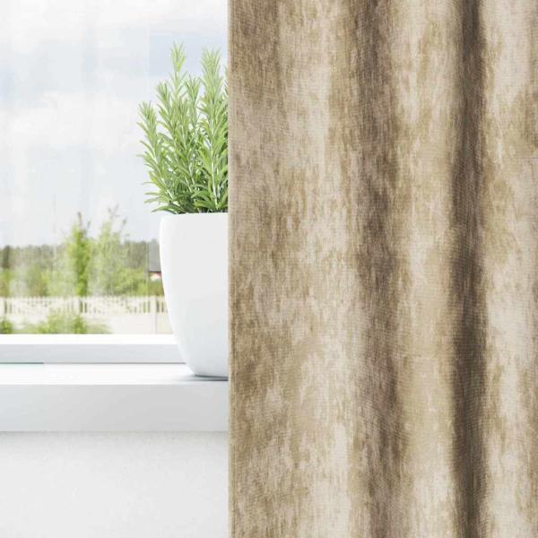 Samtvorhänge 2 Stk mit Ösen Creme 245x140 cm