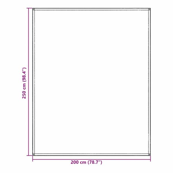 Zeltzubehör Hellgrau Polyester 250 x 200 cm Wasserabweisend