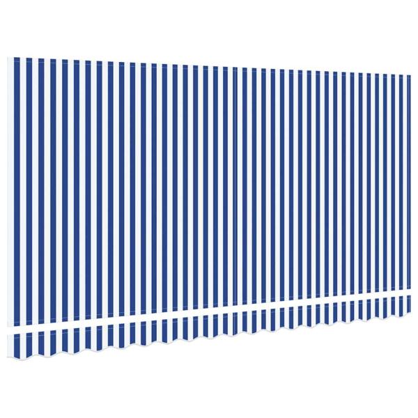 Ersatzbespannung für Markise 4x2 m Blau & Weiß gestreift