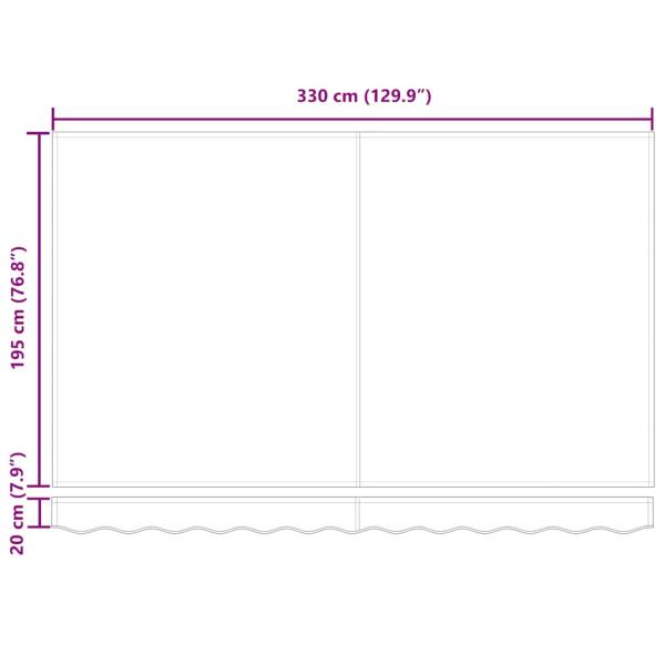 Markisenersatzstoff für 3.5x2 m Rahmen Creme