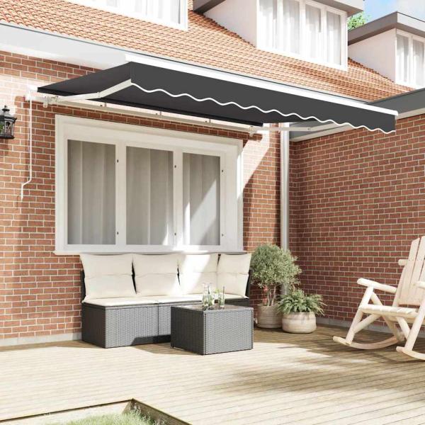 Ersatzbespannung für Markise 3 x 2 m Anthrazit Polyester