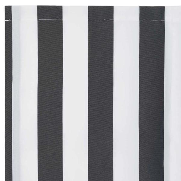 ARDEBO.de - Ersatzmarkisenstoff für 4x2 m Rahmen in Anthrazit und Weiß