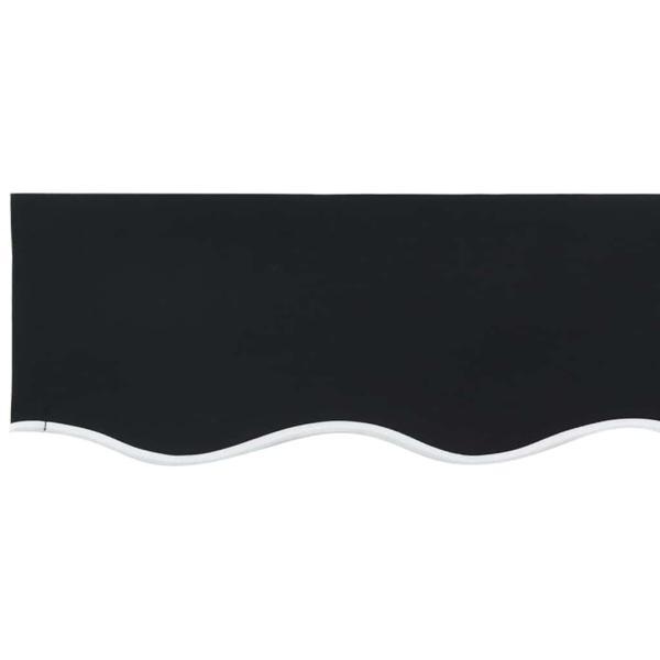 Markisenstoff für 3,5x2,5 m Rahmen Schwarz
