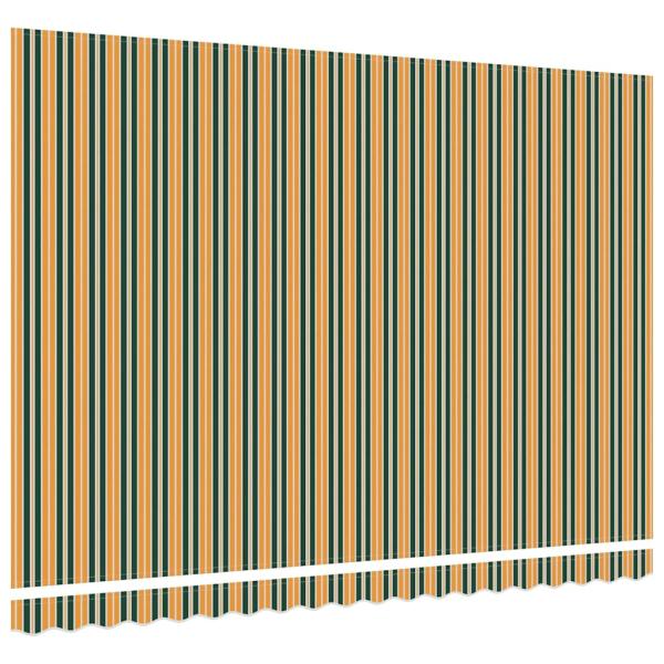 Ersatzstoff für Markise für 4,5x3,5 m Rahmen in Grün und Gelb