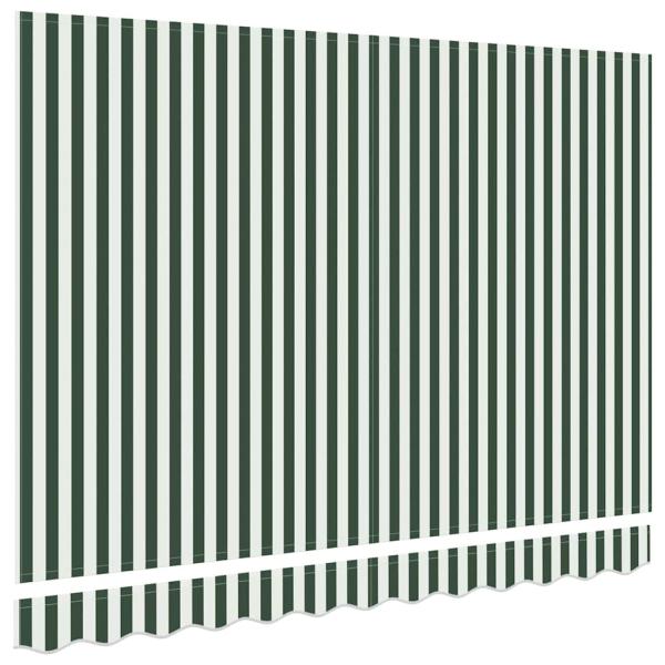 Ersatzbespannung für Markise 3 x 2,5 m Grün & Weiß gestreift