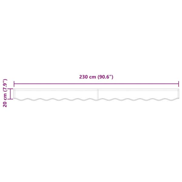 Markisenblende für 2,5 m Rahmen Creme 2,3x0,2 m