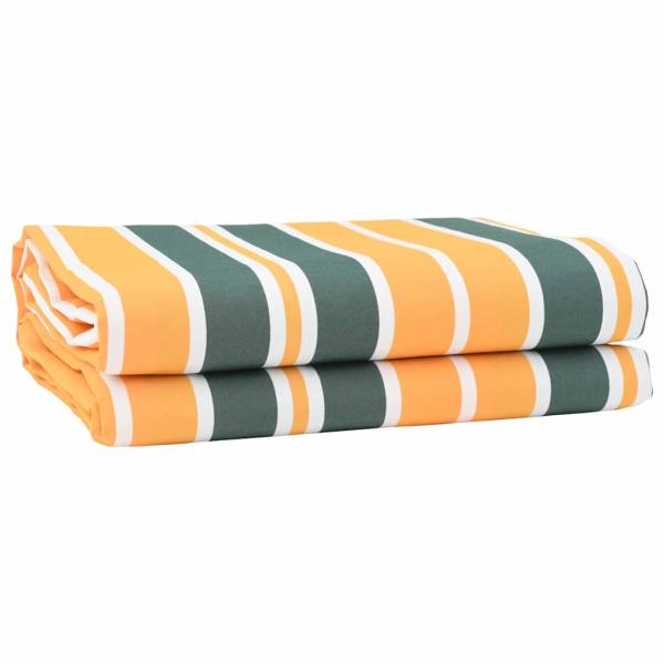 ARDEBO.de - Markisenstoff Grün und Gelb 10x1.6 m