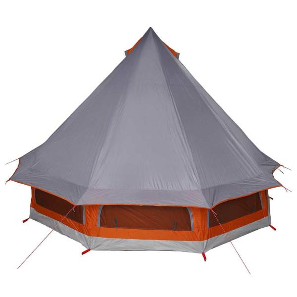 Familienzelt Tipi Grau und Orange für 6 Personen, wasserdicht