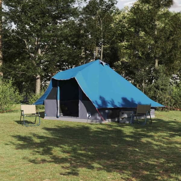 ARDEBO.de - Tipi Zelt 8 Personen Blau Taft
