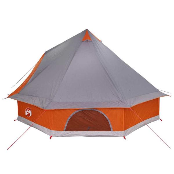 Familienzelt Tipi Grau und Orange 8-Personen Wasserdicht