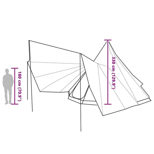 Familienzelt Tipi Blau 12-Personen wasserdicht