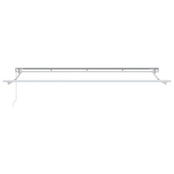 Markisenrahmen Verstellbar Weiß 4 x 2 m Stahl