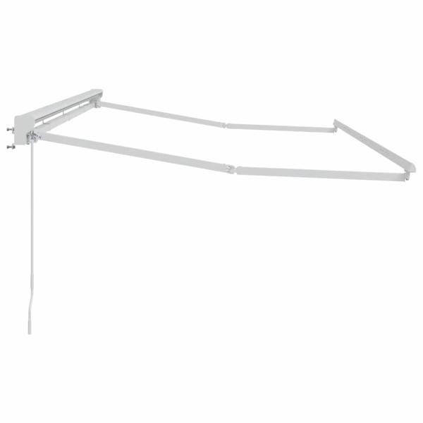 Markisenrahmen Verstellbar Weiß 4 x 2 m Stahl