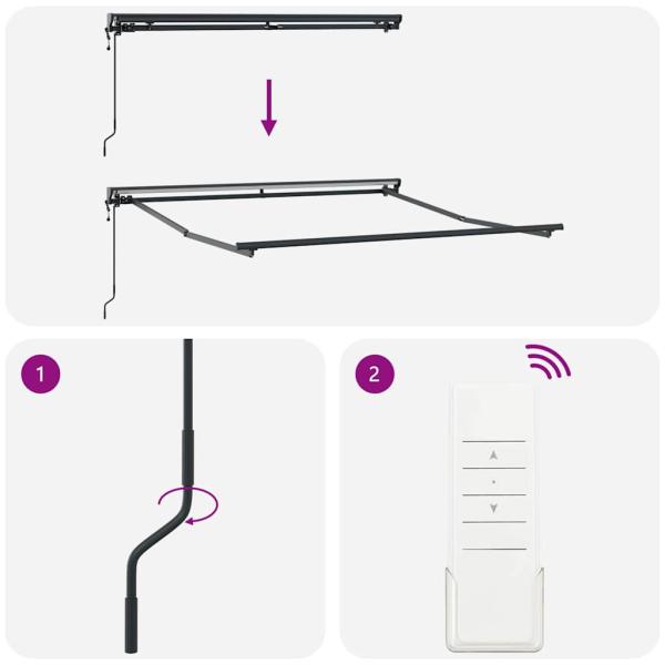 ARDEBO.de - Elektrische Semi-Cassette Markisenhalterung Einziehbares Metall
