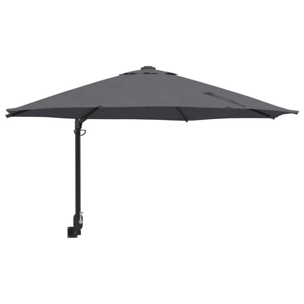Patio-Regenschirm Anthrazit Pulverbeschichteter Stahl, Polyester