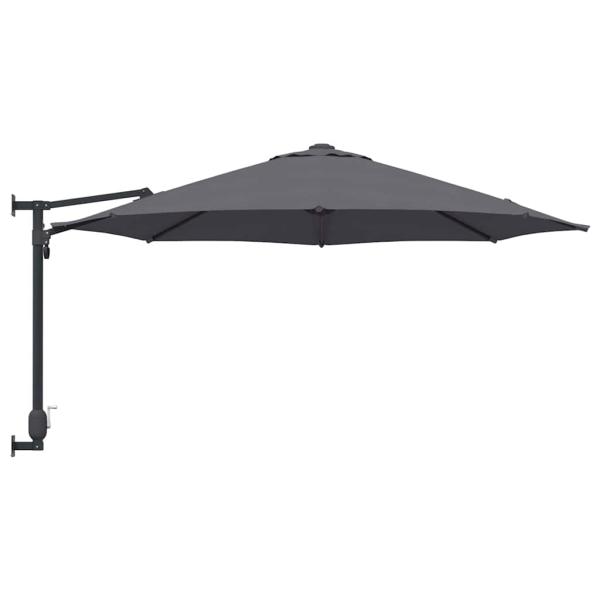 Patio-Regenschirm Anthrazit Pulverbeschichteter Stahl, Polyester
