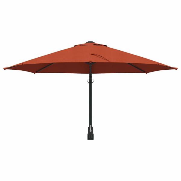 Terrassenumbrella Terracotta Aluminiumrahmen, Polyesterdach Groß