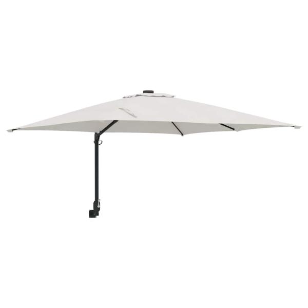 Terrassenumbrella Sand Polyester, Aluminium Groß Faltbar