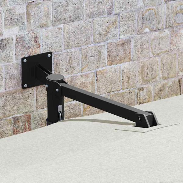 Terrassenumbrella Sand Polyester, Aluminium Groß Faltbar