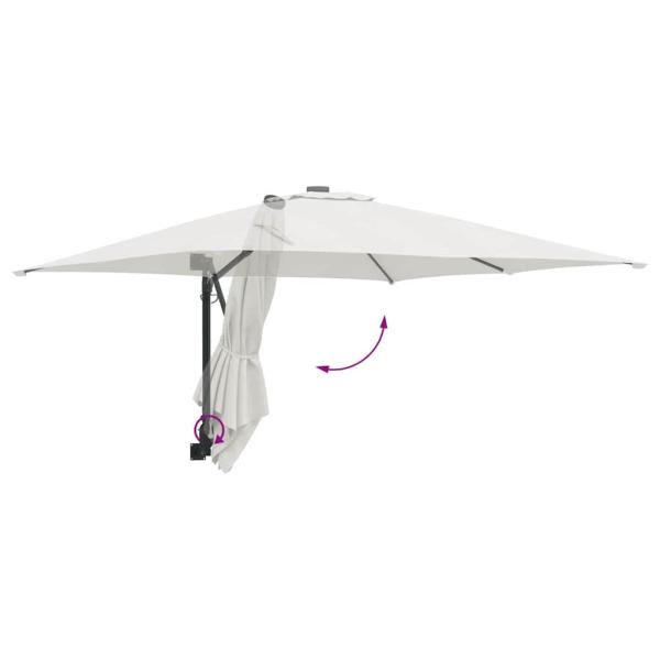 Terrassenumbrella Sand Polyester, Aluminium Groß Faltbar