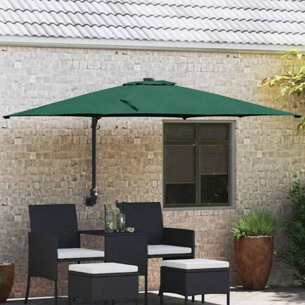 ARDEBO.de - Terrassenumbrella Grün Polyester 300 cm x 300 cm Zusammenklappbar
