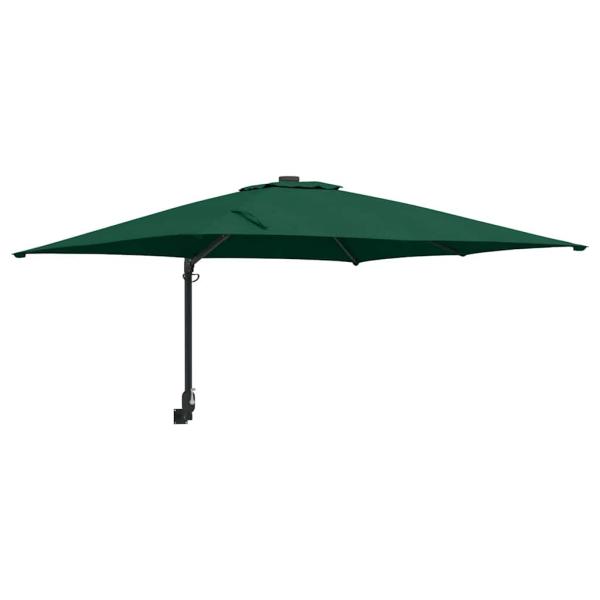 Terrassenumbrella Grün Polyester 300 cm x 300 cm Zusammenklappbar