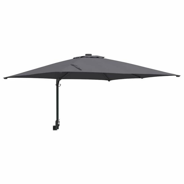 Outdoor-Schirm Anthrazit Polyester, pulverbeschichteter Stahl Groß