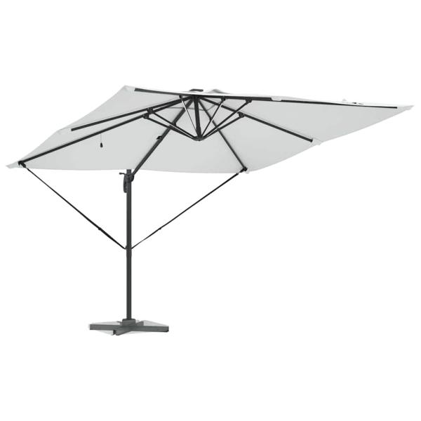 Freischwingender Roma-Sonnenschirm mit LEDs Sand 286x285x270 cm Aluminium