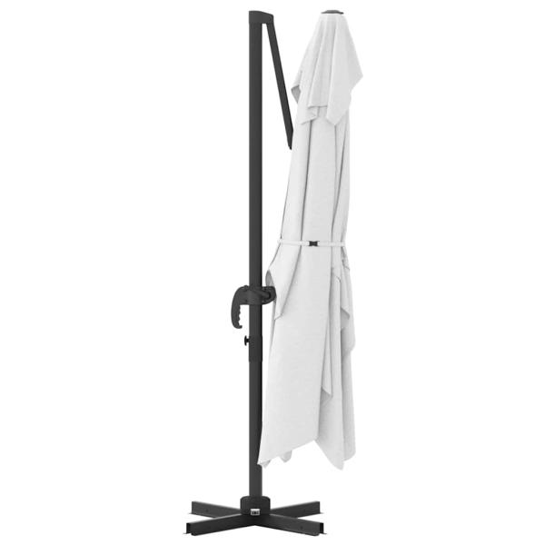 Großer Freischwingender Schirm Sand Polyester Groß Kippbar