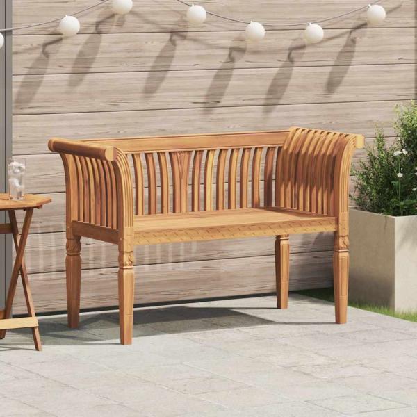 ARDEBO.de - Gartenbank 127,5x52x80 cm Massivholz Teak