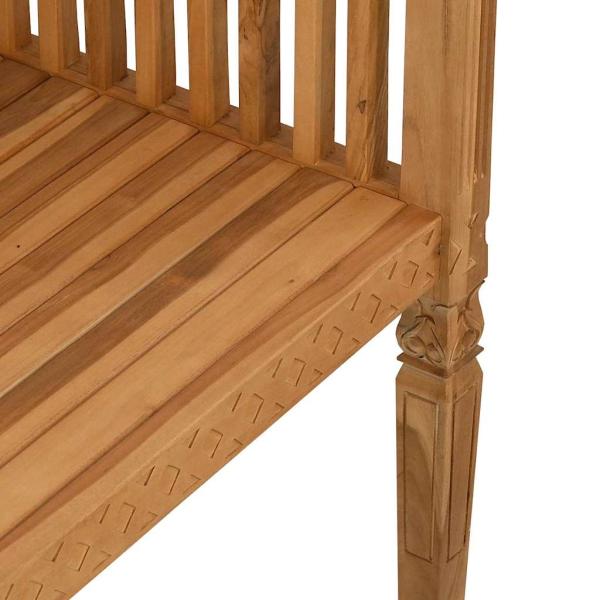 Gartenbank 127,5x52x80 cm Massivholz Teak