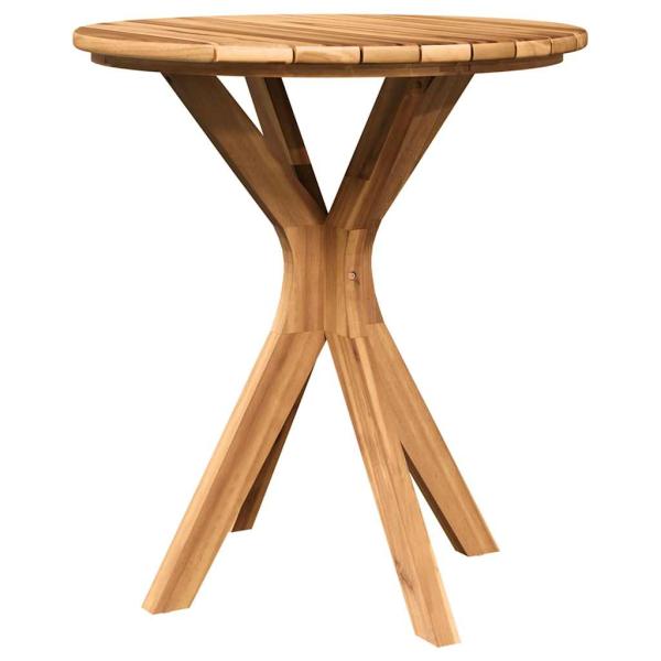 Garten Bistro Tisch Ø70x75 cm Massivholz Teak