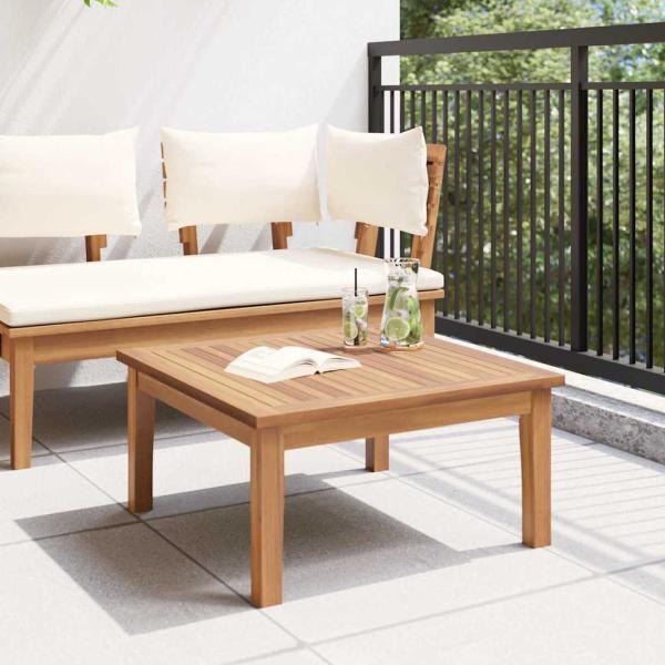 Gartentisch 60x60x30 cm Massivholz Teak