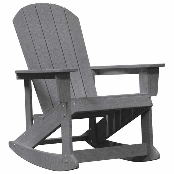 Adirondack Schaukelstuhl Hellgrau 73.5x92x90 cm HDPE