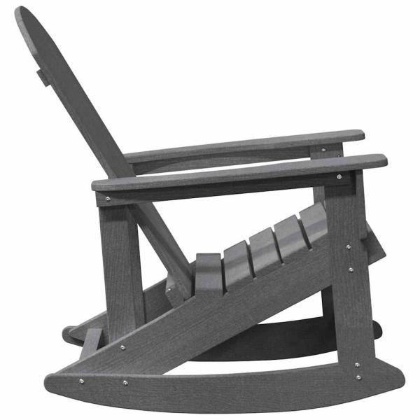 Adirondack Schaukelstuhl Hellgrau 73.5x92x90 cm HDPE