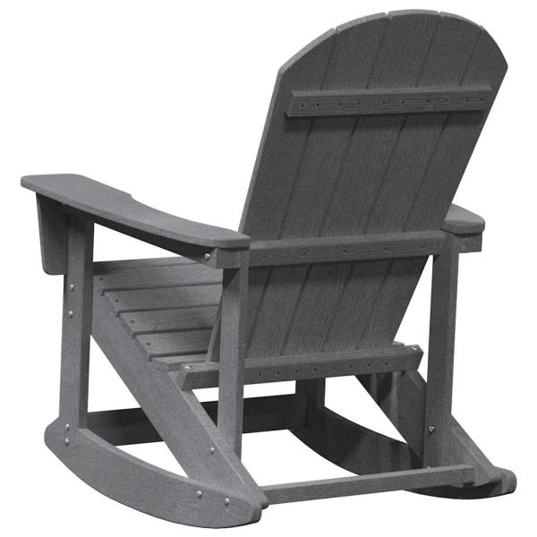 Adirondack Schaukelstuhl Hellgrau 73.5x92x90 cm HDPE