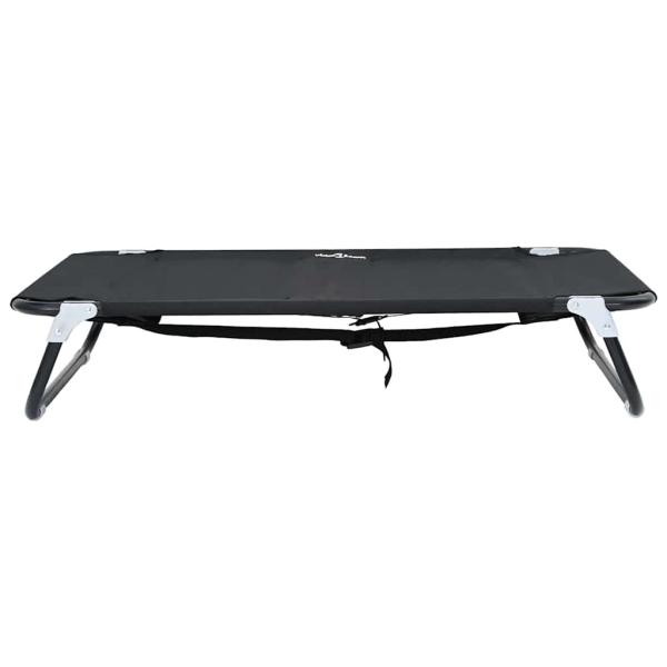 Faltbares Hundebett Schwarz ML Oxford Stoff und Stahl