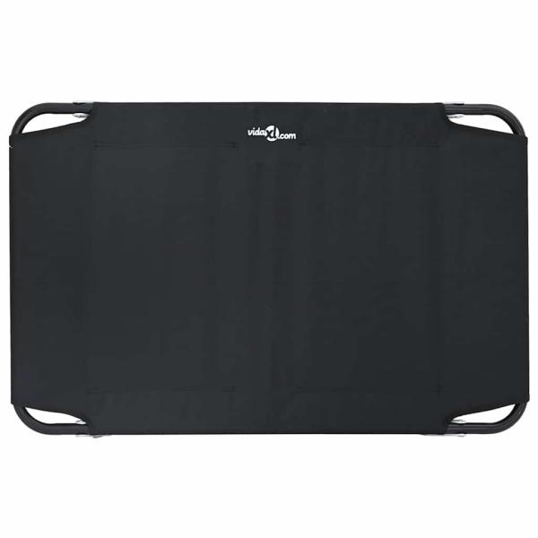 Faltbares Hundebett Schwarz ML Oxford Stoff und Stahl