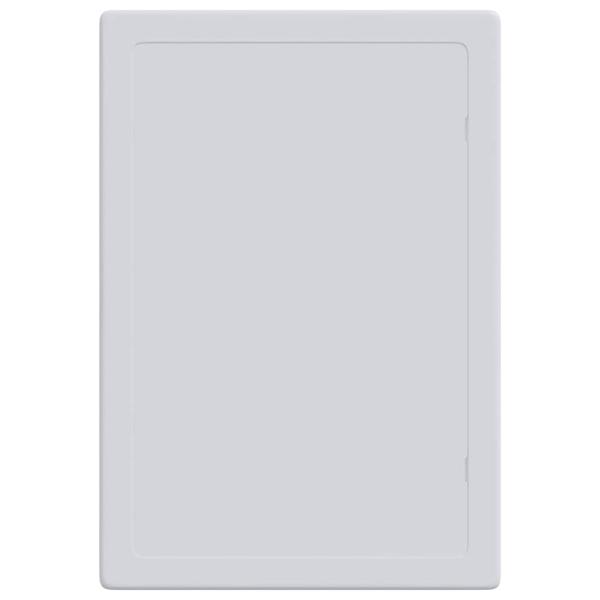 Zugangspanel 2 Stück Weiß Rechteckig mit braunem Bett und anthrazitfarbenem Dach + Muster und Link aus ABS Kunststoff