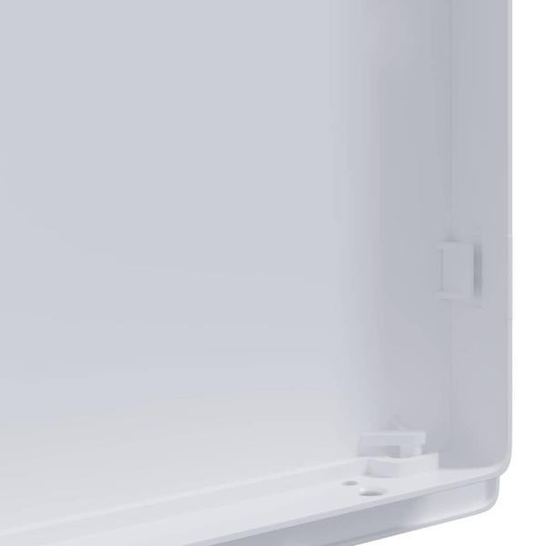 Zugangspanel 2 Stück Weiß Rechteckig mit braunem Bett und anthrazitfarbenem Dach + Muster und Link aus ABS Kunststoff